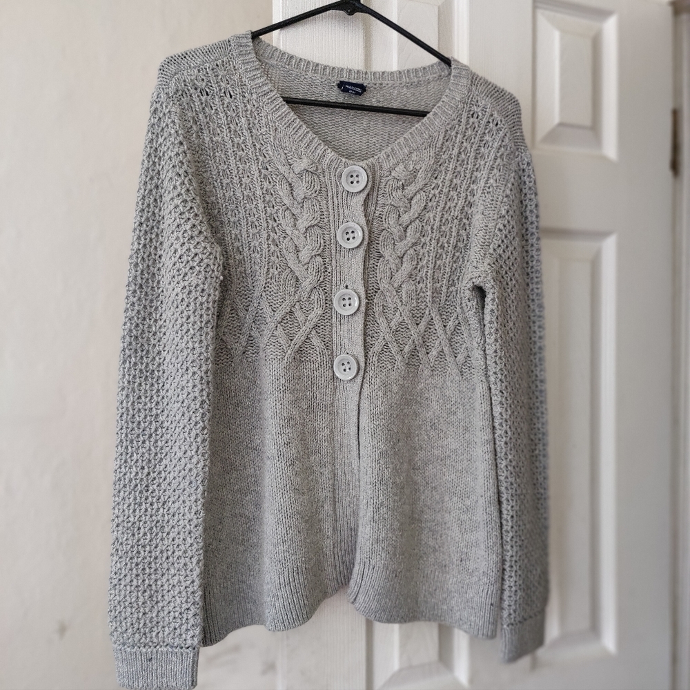 Warm crocheted sweater
